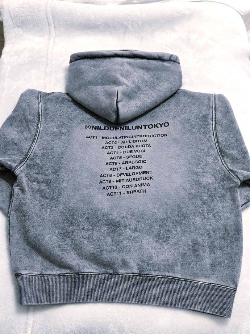 ミュージシャン NIL DUE / NIL UN FADED BLEACH HOODIE/ASH