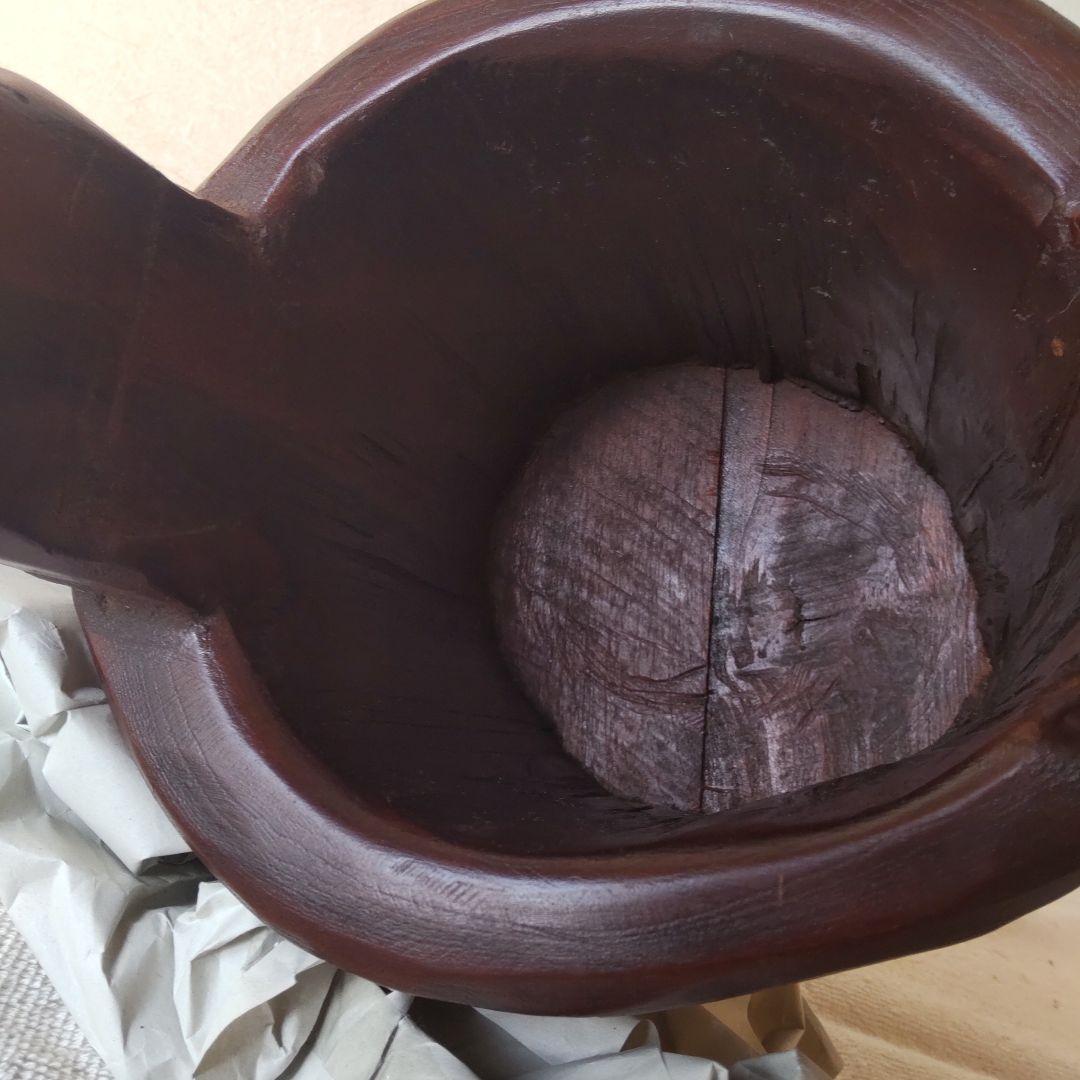 木製　花瓶　花器　造花和風アジアン　1.8kg