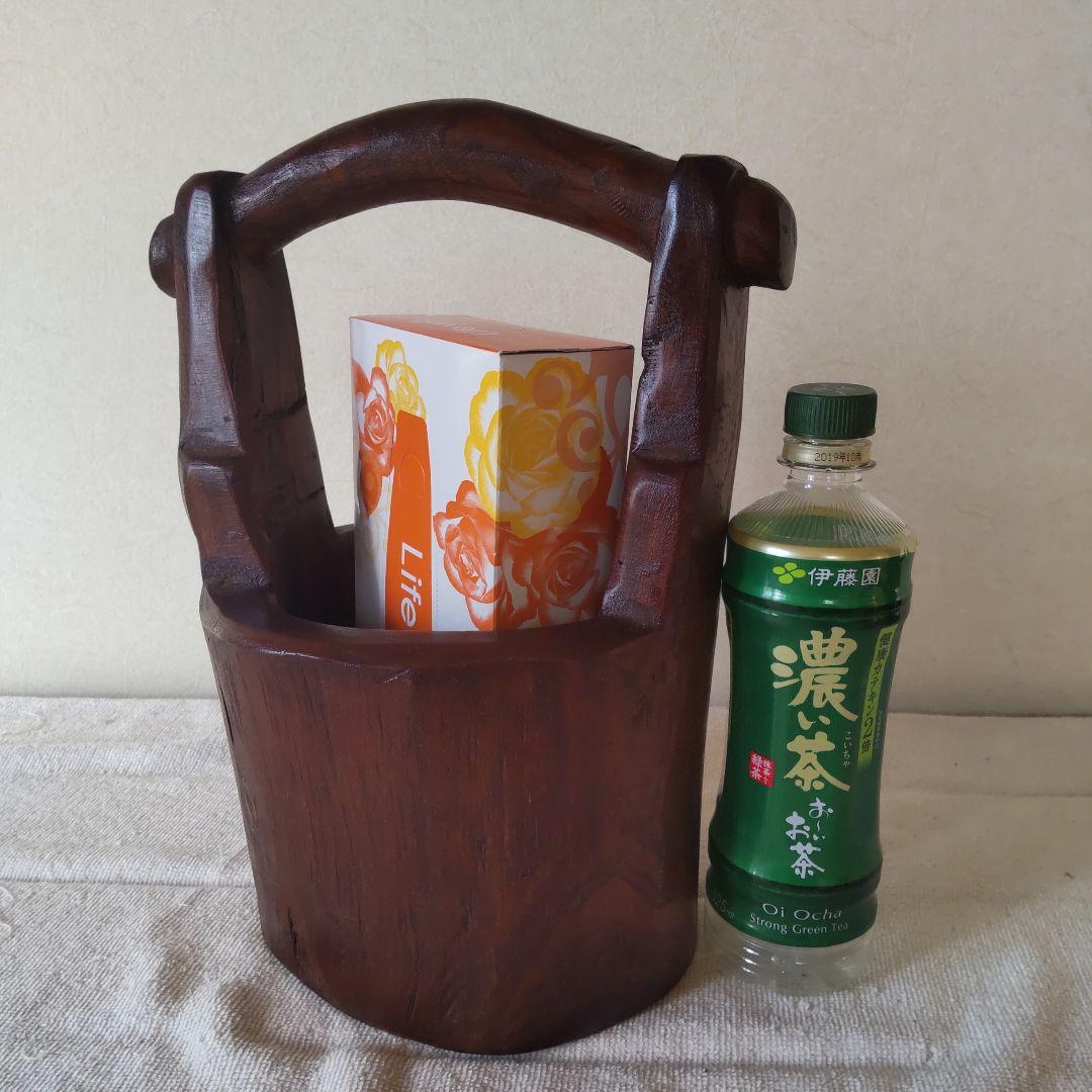 木製　花瓶　花器　造花和風アジアン　1.8kg