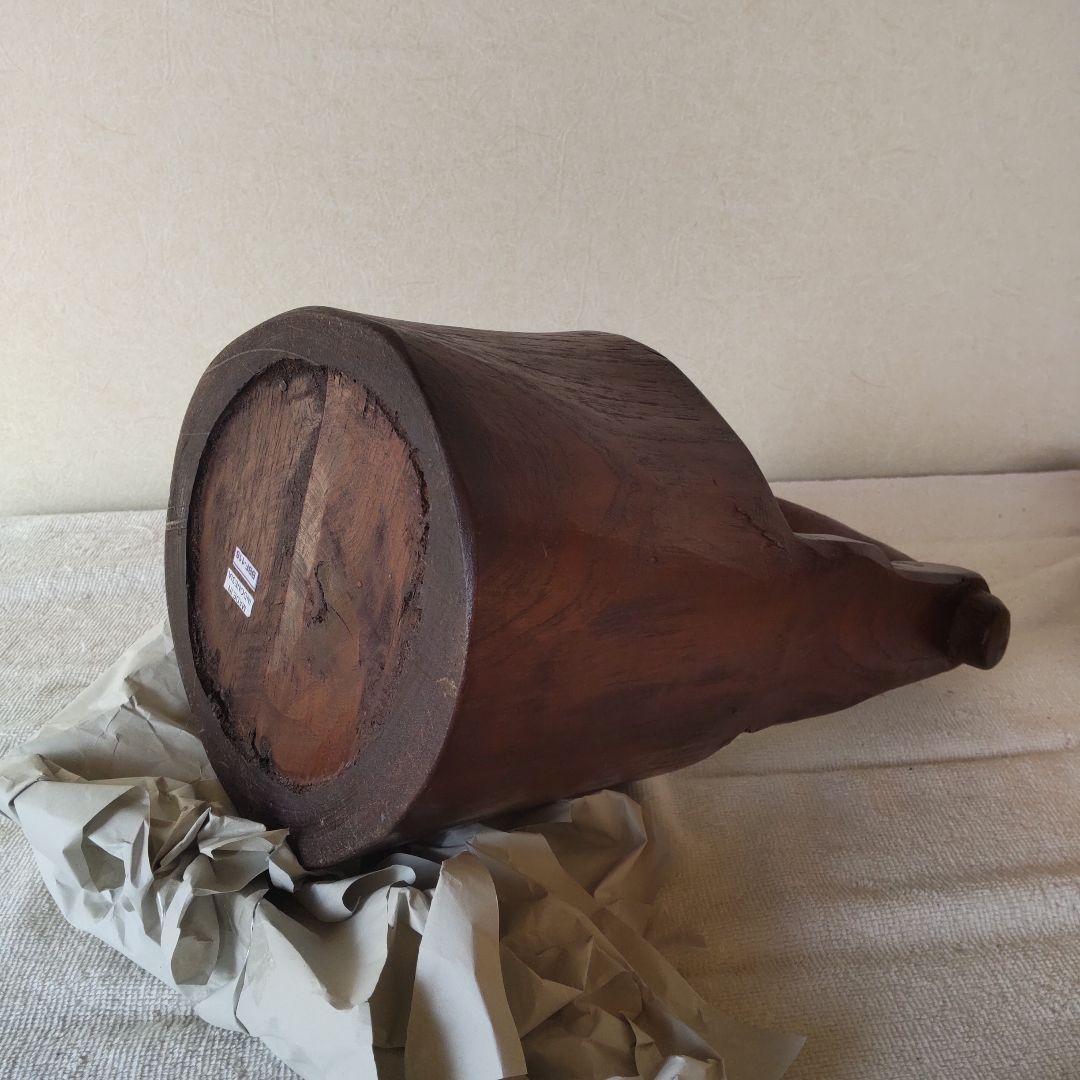 木製　花瓶　花器　造花和風アジアン　1.8kg