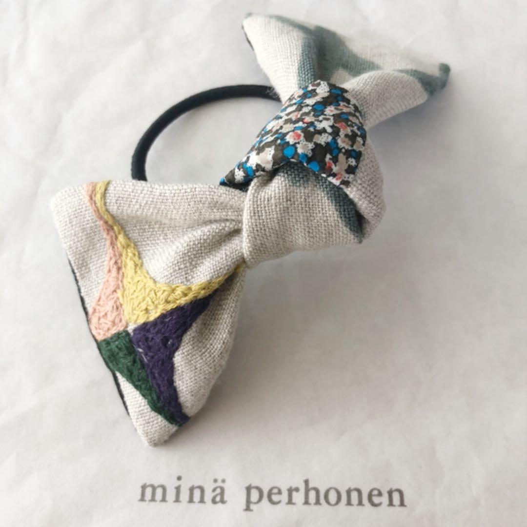 NO.301 ハンドメイド  ミナペルホネン  mix ヘアゴム