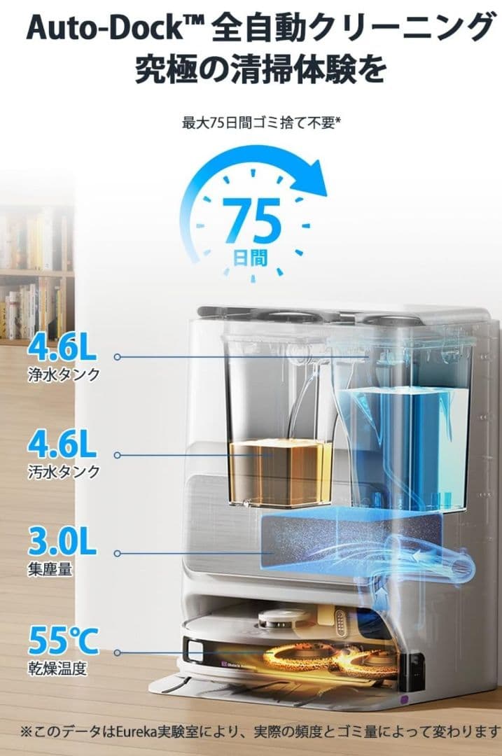 eureka NER J12 Ultra ロボット掃除機 本体