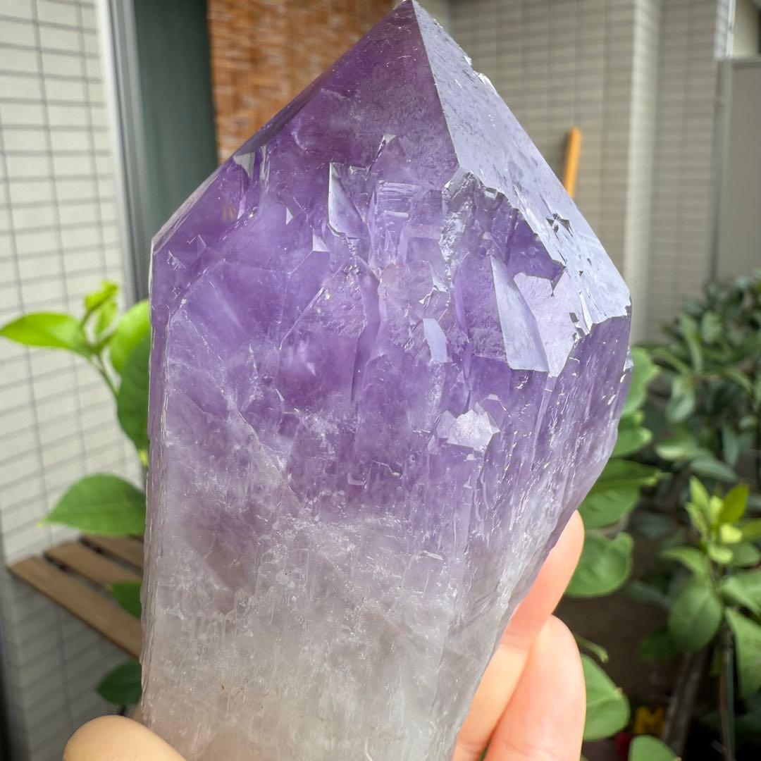 高品質　ボリビア産　紫水晶 516g 台座付き　アメジスト　原石　自然石②