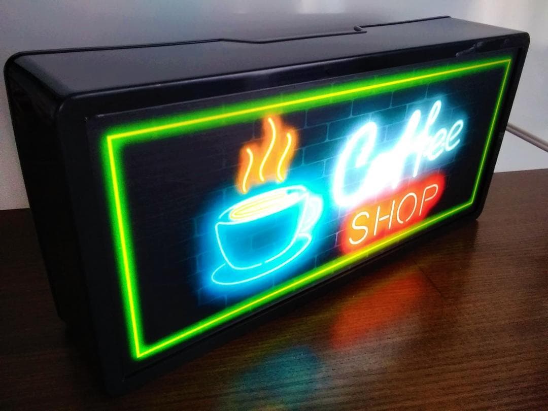 アメリカン コーヒーショップ 喫茶店 カフェ 看板 置物 雑貨 ライトBOX