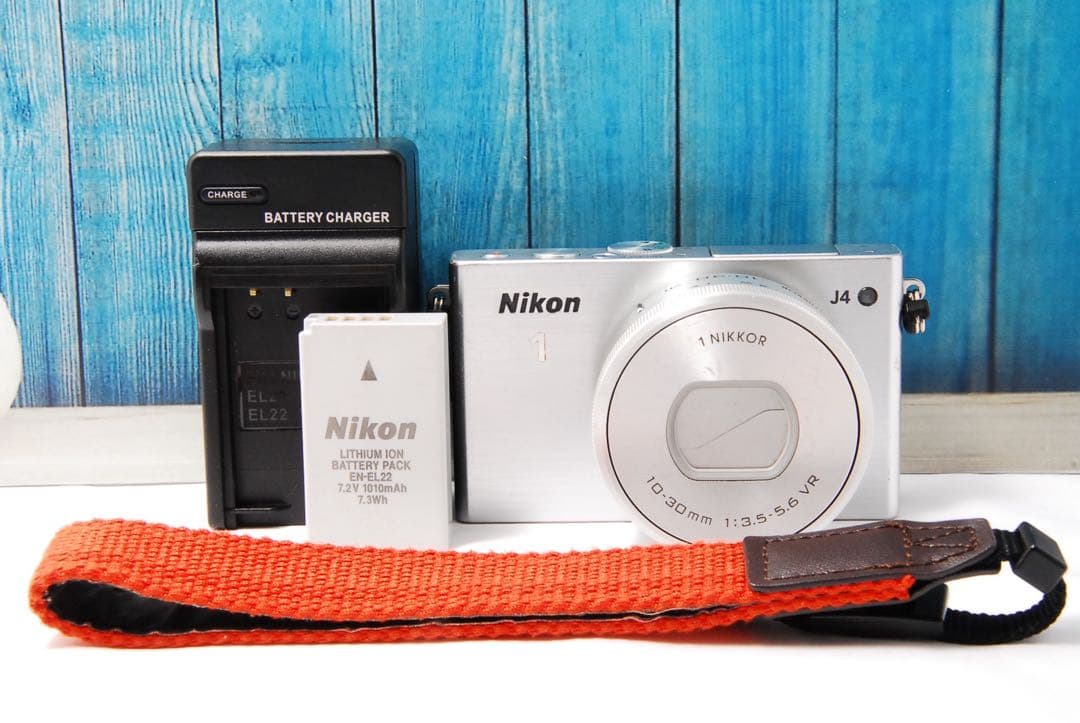 【返品保証】Nikon1 J4 標準レンズキットニコン Wi-Fi シルバー