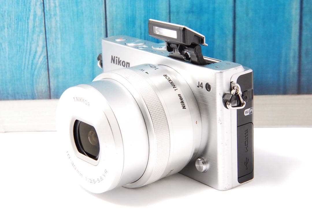 【返品保証】Nikon1 J4 標準レンズキットニコン Wi-Fi シルバー