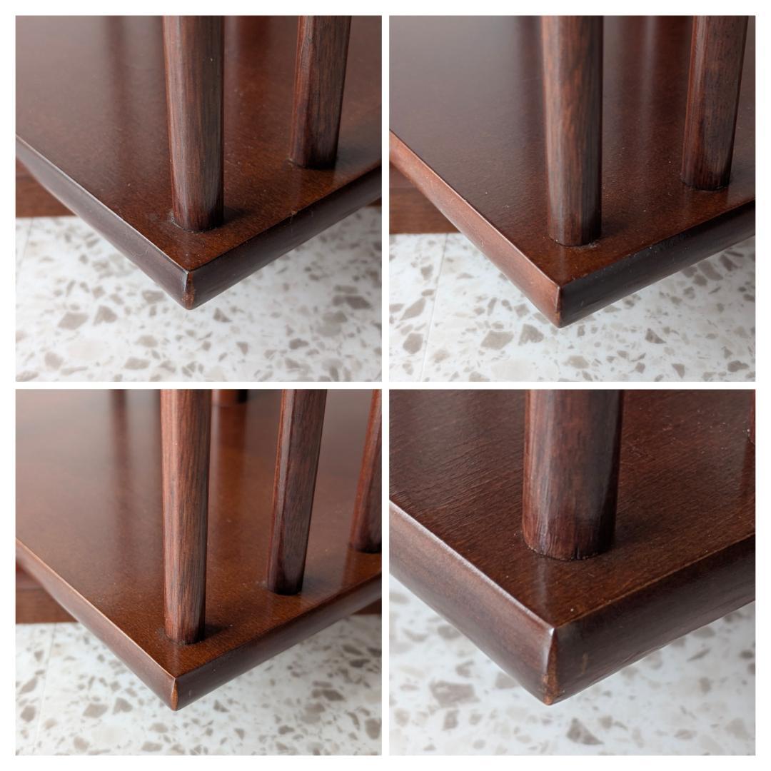 ビンテージ リボルビングブックケース ウッドシェルフ 飾り棚 回転式本棚 美品