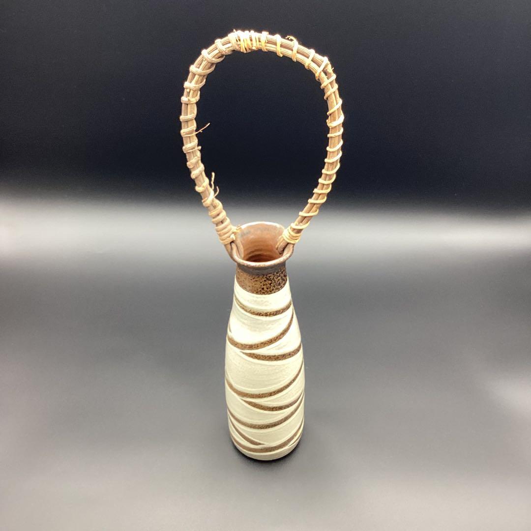 小石原焼　花入れ　つる手花入　箱無し