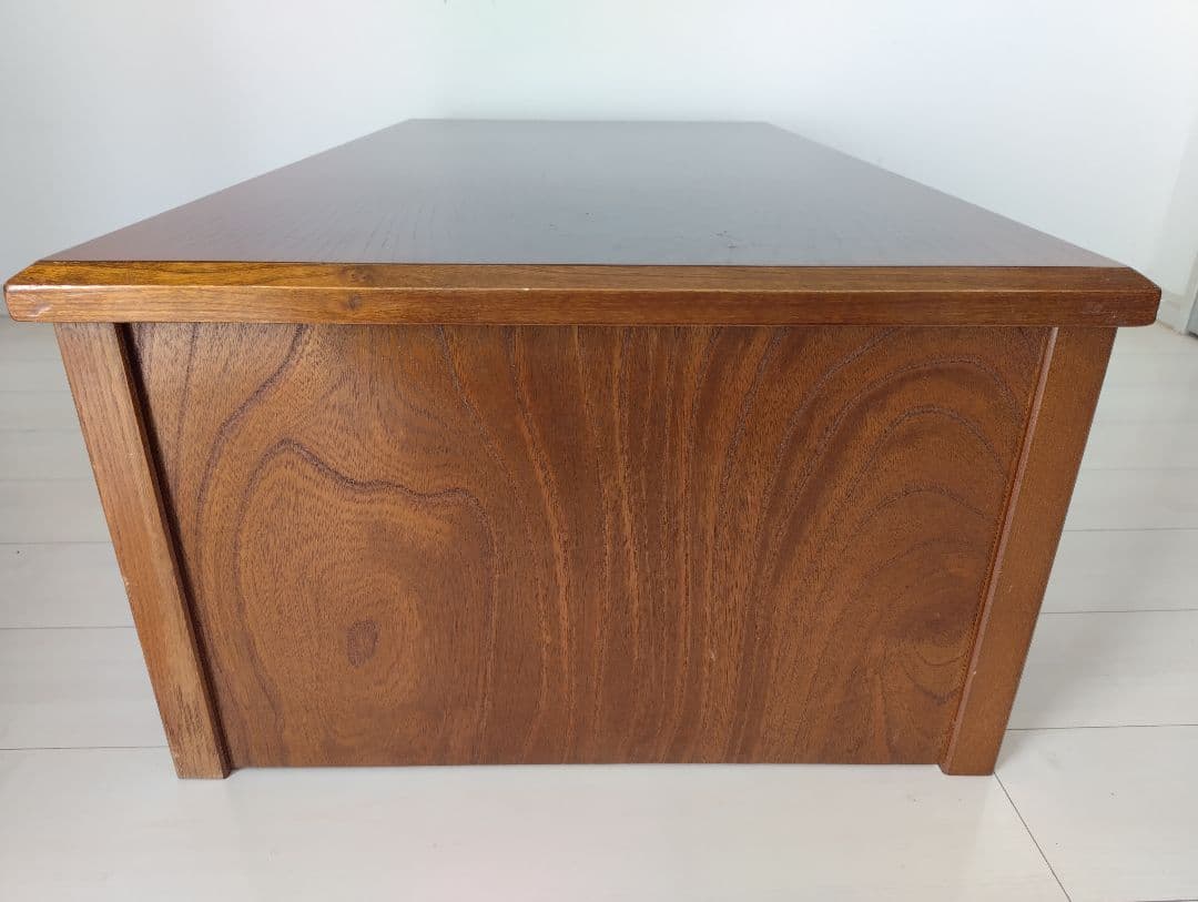 光製作所（hikari）文机 欅ケヤキ杢 片袖机 和室 座机 引き出し付き