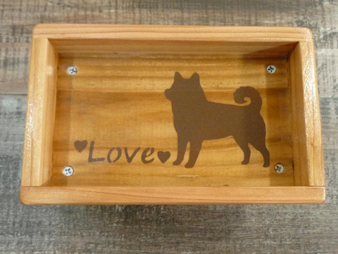 ♥️ご予約⭐仲良し親子柴犬柄^^⭐自然色の3段ラック♥️DIY♥️--178