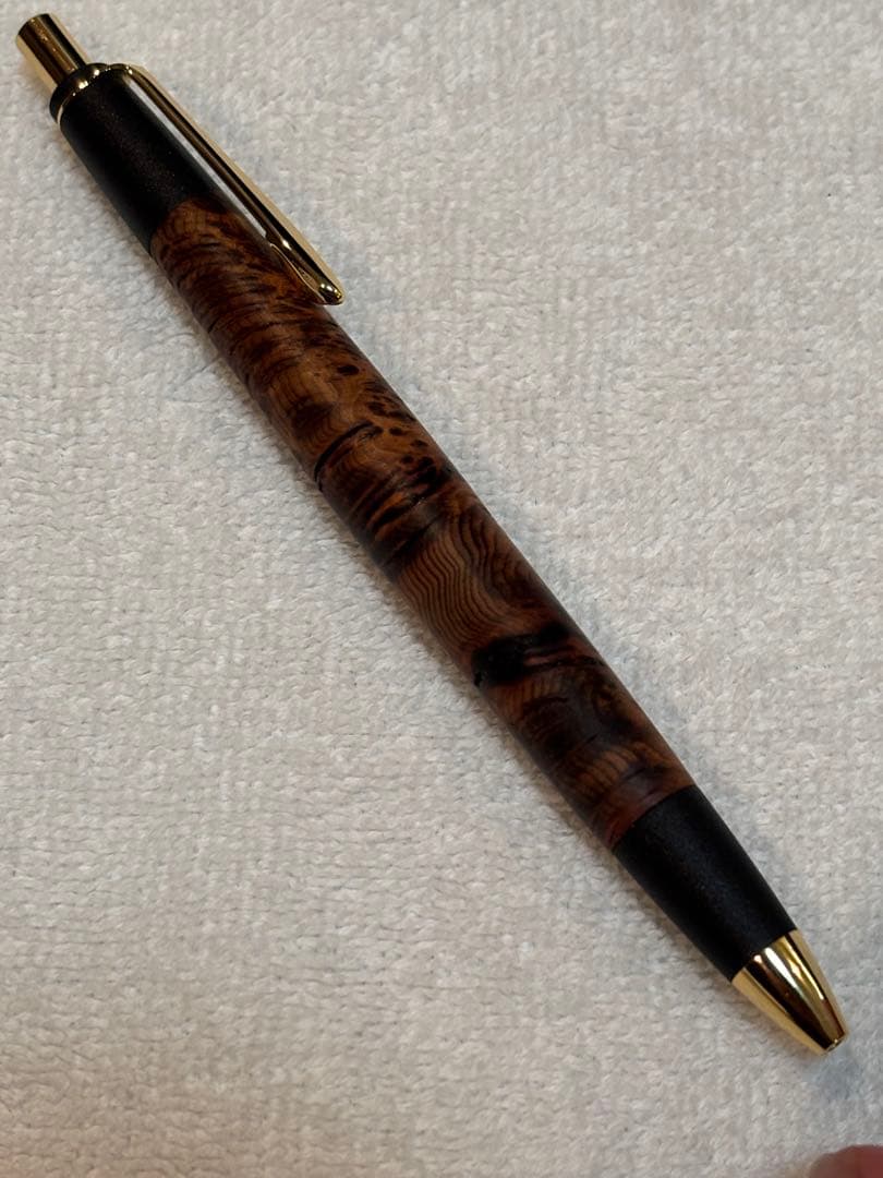 屋久杉 工房 京 特上泡瘤 油木 無垢 木軸 シャープペンシル 現地購入品