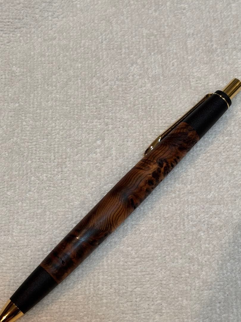 屋久杉 工房 京 特上泡瘤 油木 無垢 木軸 シャープペンシル 現地購入品