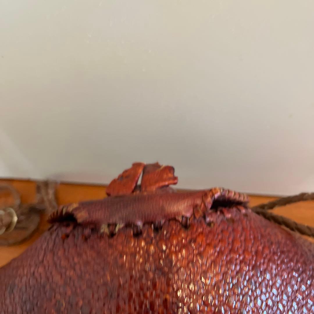 バッグ　革　ワシントン日本国内法種の保存法対象外　ココノオビアルマジロ　骨董