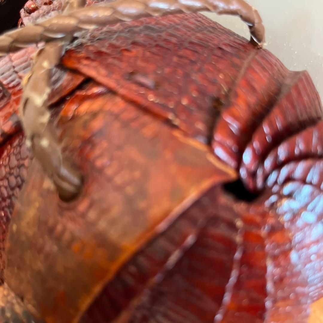 バッグ　革　ワシントン日本国内法種の保存法対象外　ココノオビアルマジロ　骨董