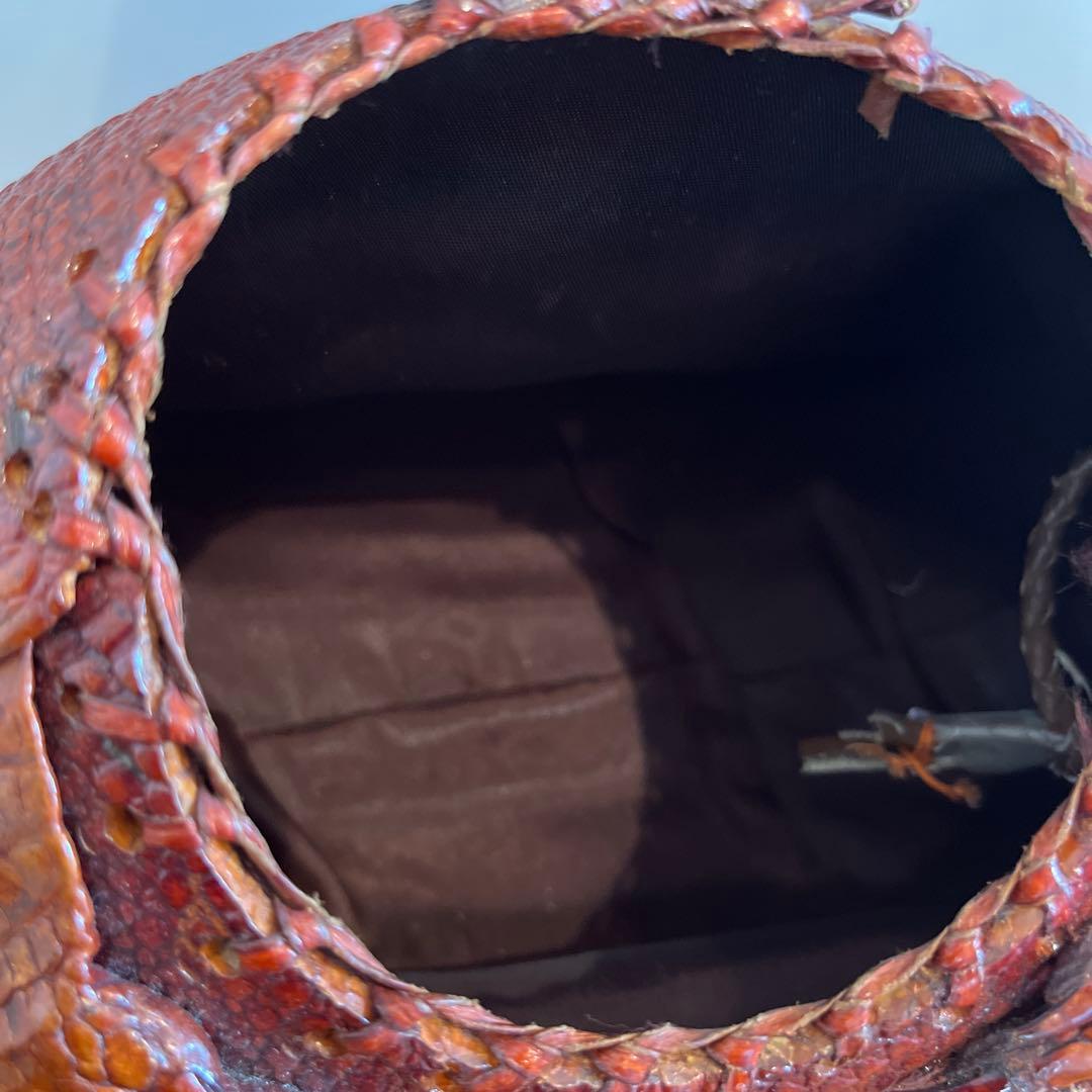 バッグ　革　ワシントン日本国内法種の保存法対象外　ココノオビアルマジロ　骨董