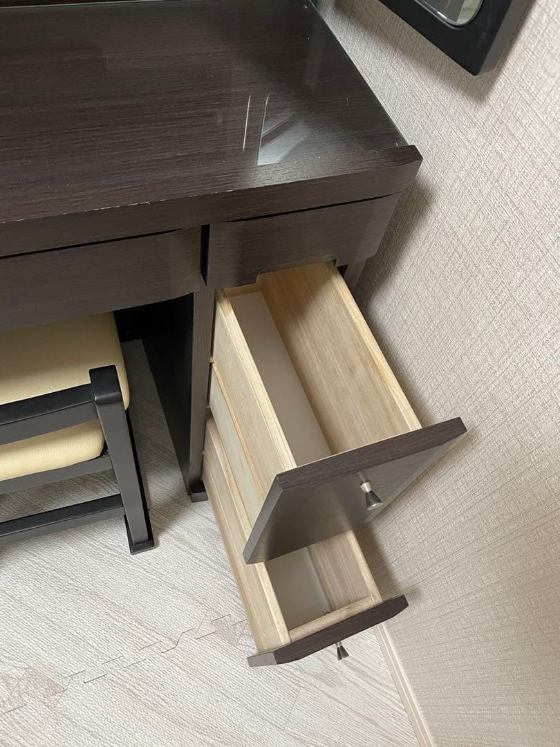 【引き取り限定】ドレッサー 3面鏡 椅子付き ニトリ