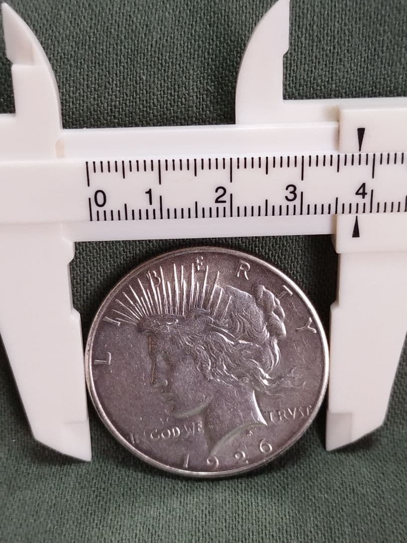 (5205)1926 US．アンティーク　ピースダラー銀貨　ユーズド