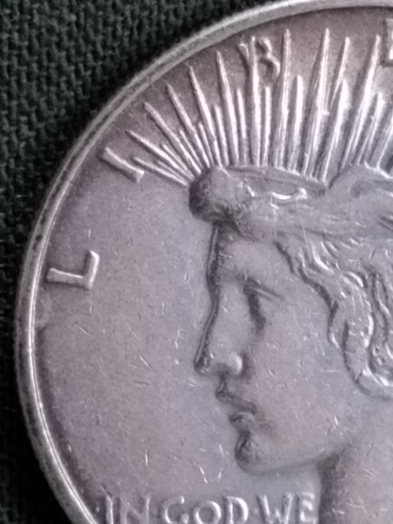 (5205)1926 US．アンティーク　ピースダラー銀貨　ユーズド