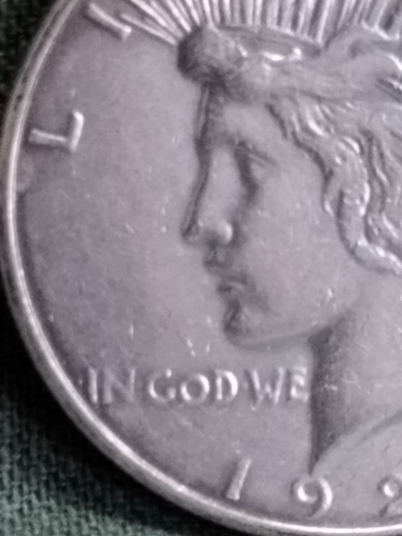 (5205)1926 US．アンティーク　ピースダラー銀貨　ユーズド