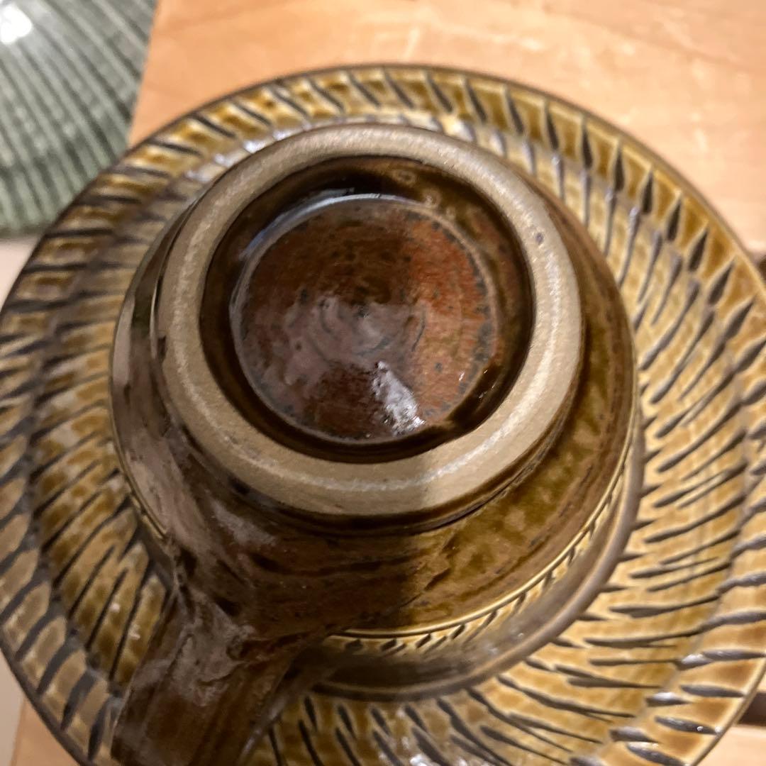 坂本茂木　作　ティーカップ　小鹿田　民藝　民芸