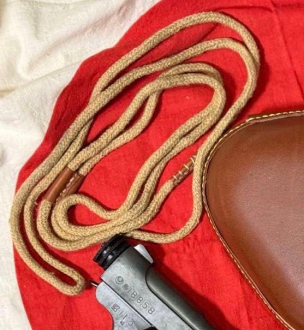 B）日本軍 南部14年式拳銃嚢＋拳銃紐★複製品★サバゲー　将校　陸軍　海軍陸戦隊