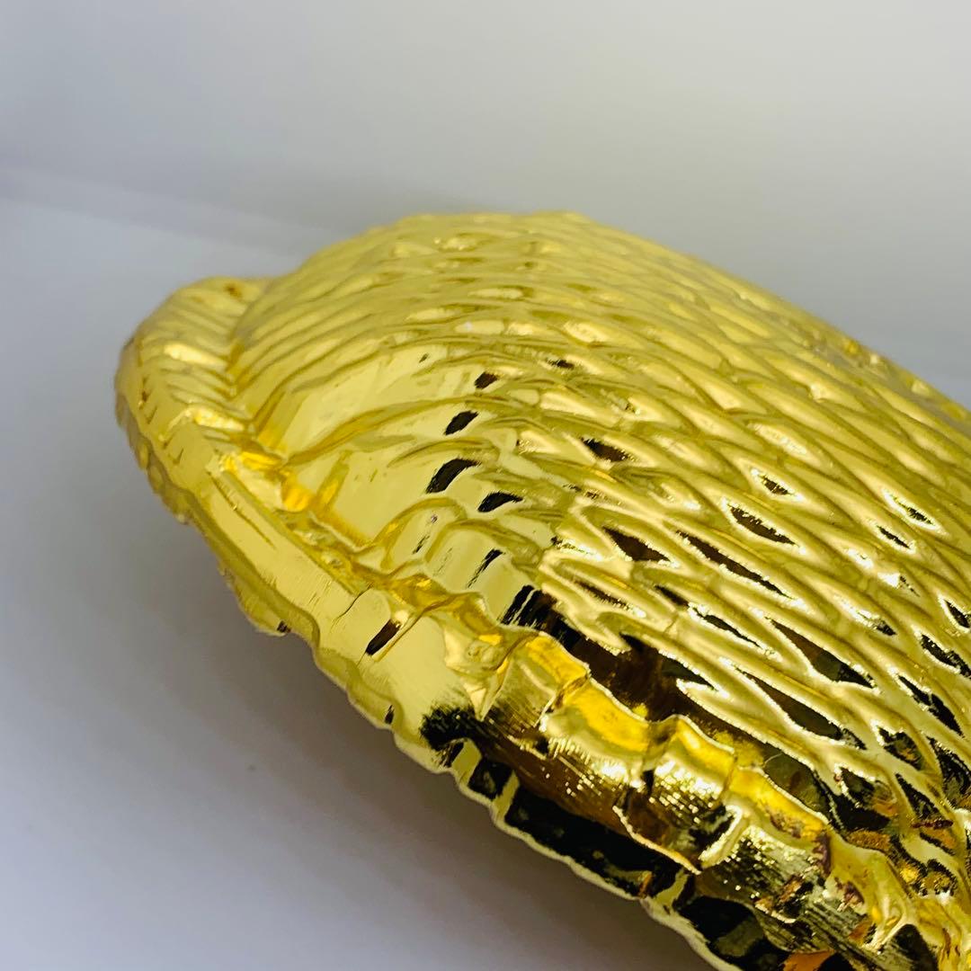 極美品 福来る 福入り 字紋 金色 盛器 供物皿 飾り皿 開運 招福 縁起物