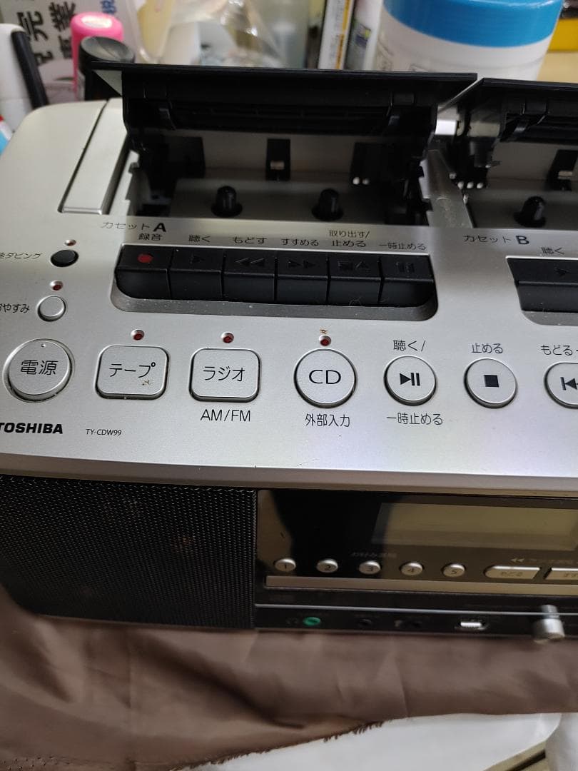 東芝CDラジカセ☆カセットデッキ☆USED品☆