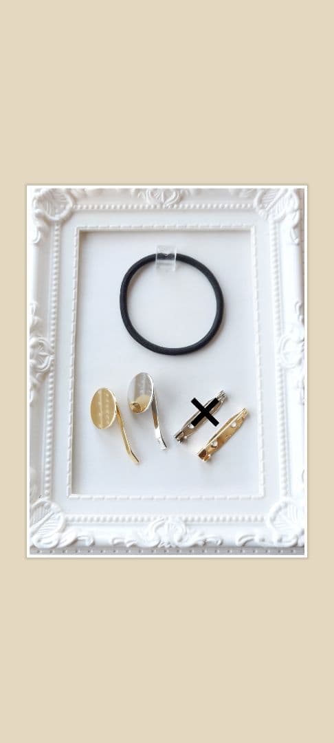 【1512】レジン　マトリカリア　ヘアゴム　ポニーフック　ブロ―チ　ハンドメイド