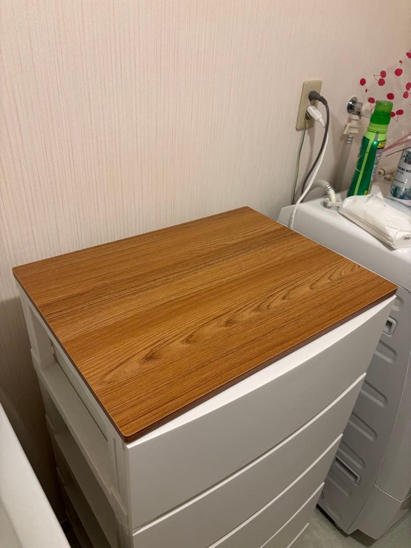 木製天板付き ルームス 収納ケース チェスト ワイド 4段