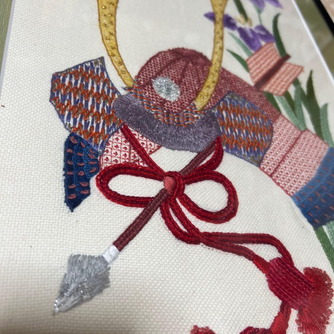 日本刺繍アート作品 武士の鎧 デザイン