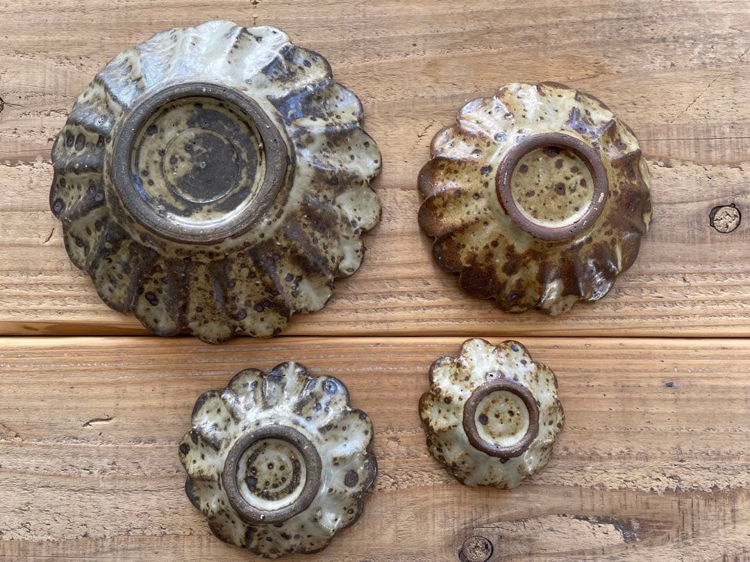 石川裕信　お皿4点　15㎝11㎝8.5㎝6.5㎝