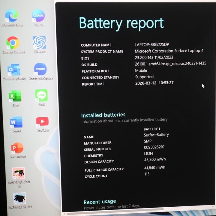 Windowsノート本体 Surface laptop 4 Corei7 RAM16 Office2024