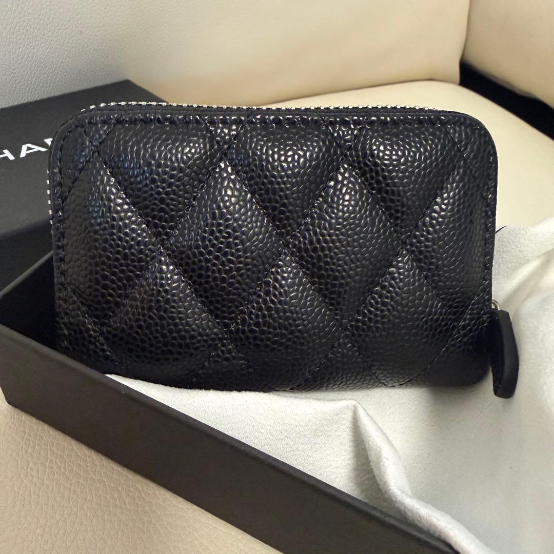 CHANEL ノベルティ　キャビアスキン　カードケース　ケース