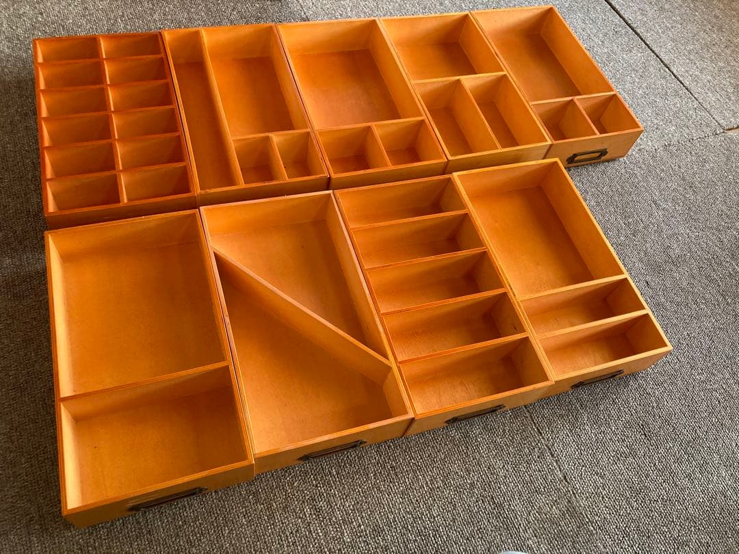 フェリシモ　木製　小分け　スタッキングボックス小　9つ