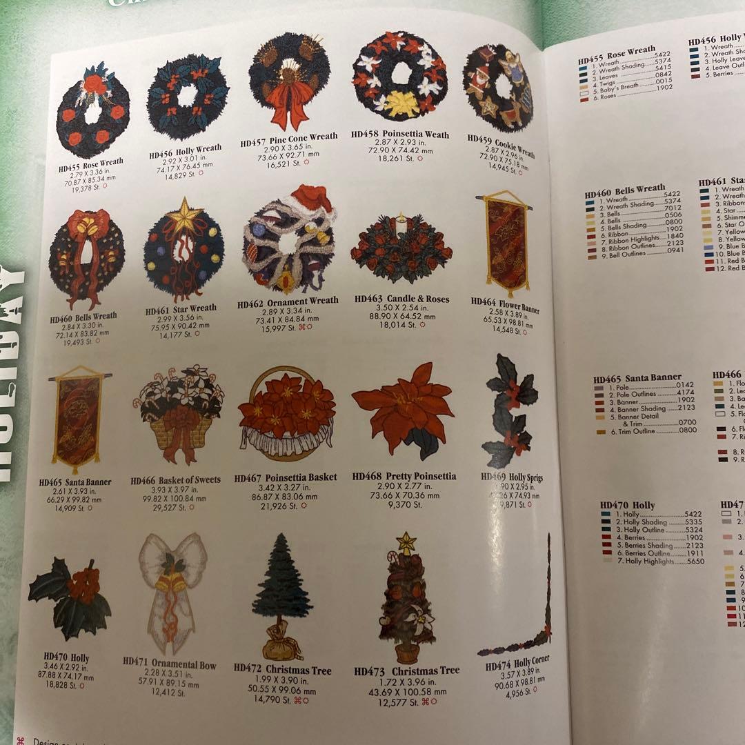 ミシン刺繍模様データ　CD Holiday