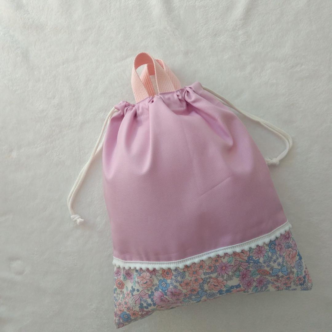 お花♡くすみピンク 入園入学6点セット 女の子 花柄　キルト生地　キルティング