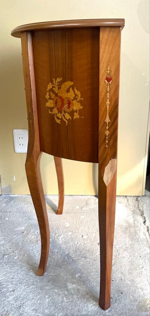 象嵌 コンソールチェスト サイドチェスト 電話台 猫脚 イタリア