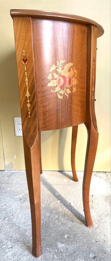 象嵌 コンソールチェスト サイドチェスト 電話台 猫脚 イタリア