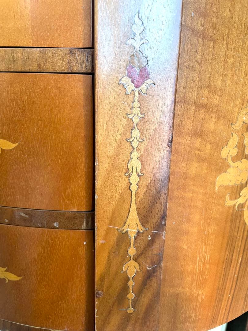 象嵌 コンソールチェスト サイドチェスト 電話台 猫脚 イタリア