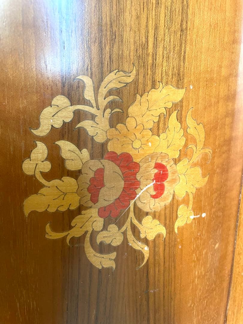 象嵌 コンソールチェスト サイドチェスト 電話台 猫脚 イタリア