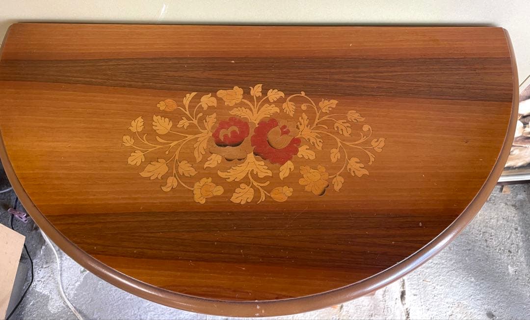 象嵌 コンソールチェスト サイドチェスト 電話台 猫脚 イタリア