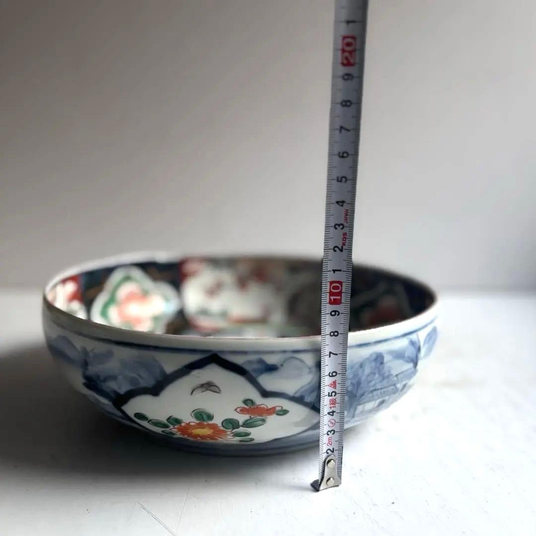 998 骨董 アンティーク 古伊万里 染付 豪華絢爛 色絵金彩大鉢 幕末 美品