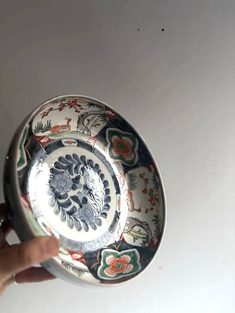 998 骨董 アンティーク 古伊万里 染付 豪華絢爛 色絵金彩大鉢 幕末 美品