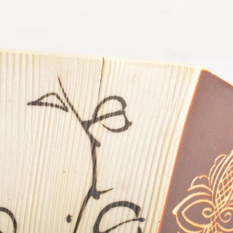 美濃焼　幸兵衛窯　加藤幸兵衛作　鉄絵花草文　八角向付　六客　共箱　C　6857A