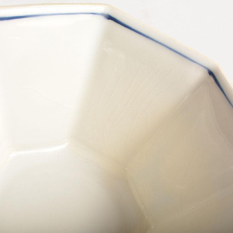 美濃焼　幸兵衛窯　加藤幸兵衛作　鉄絵花草文　八角向付　六客　共箱　C　6857A