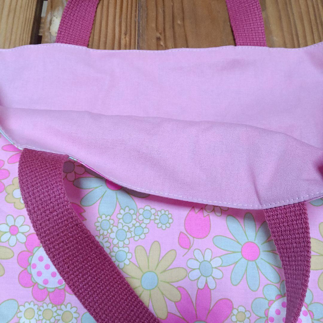 入園入学準備ピンクスpinks　手提げ　レッスンバック　女の子絵本袋パッチワーク