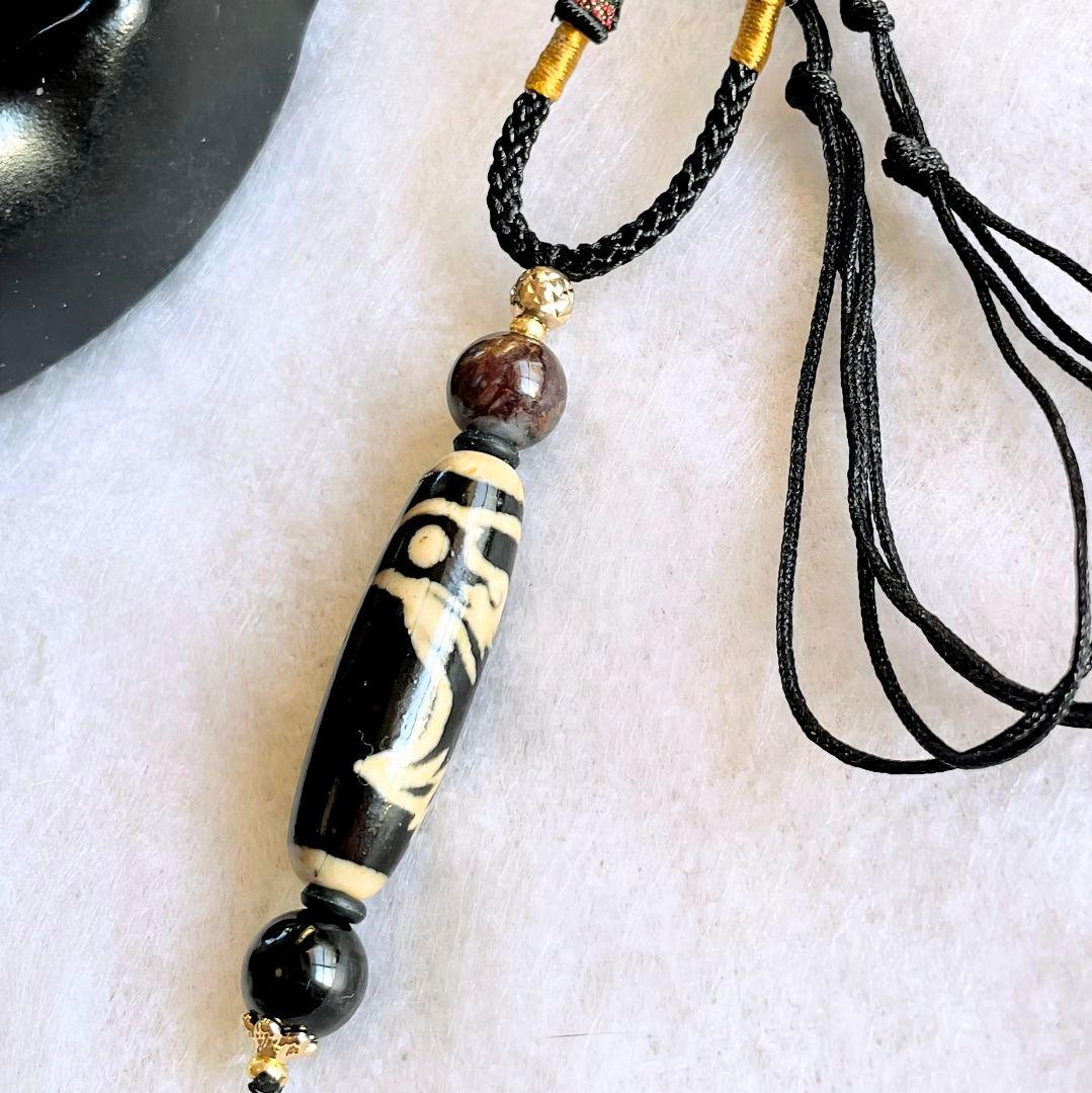 【神鷹天珠】老礦 激レア 高級 手磨き ピーターサイト ネックレス お守り