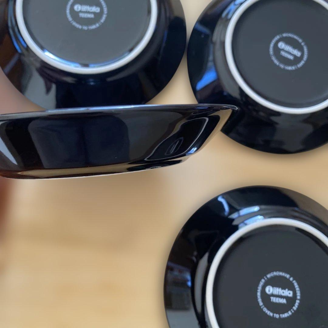  Teema プレート12㎝　ブラック　6枚