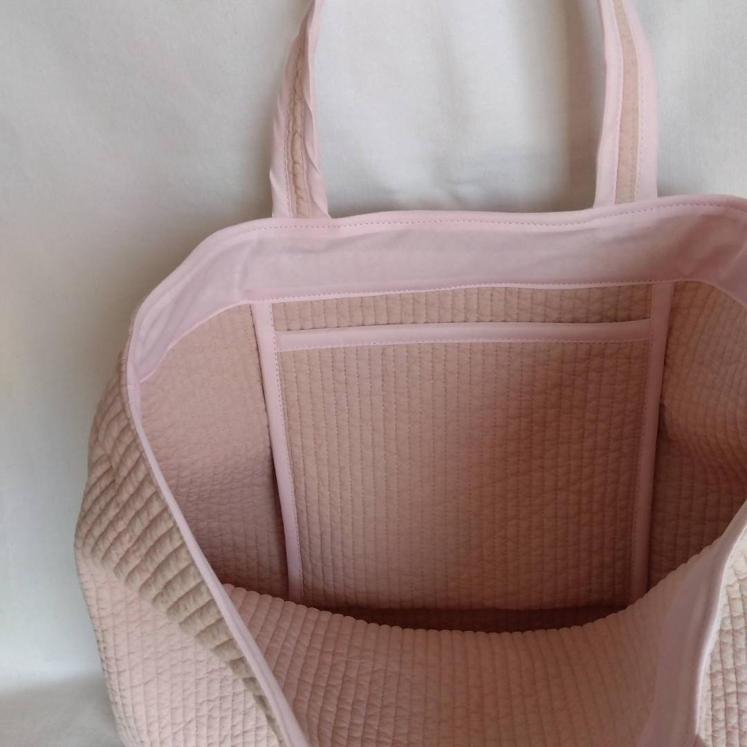 持ち手44 ブラックSリボン15個☆トートバッグL☆ ダークグレー