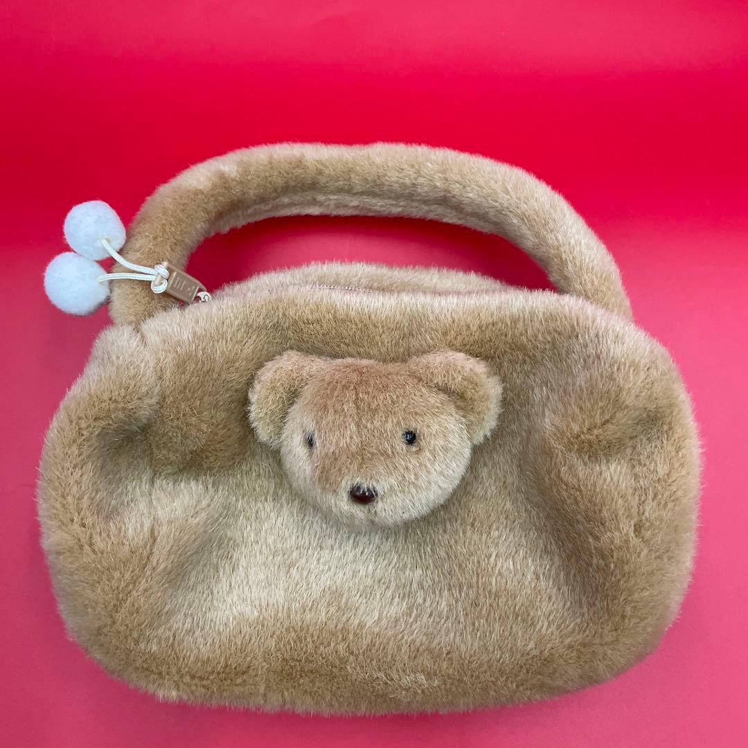 【希少/当時物】サンリオ ミスターベアーズドリーム 立体ファーバッグ レトロ